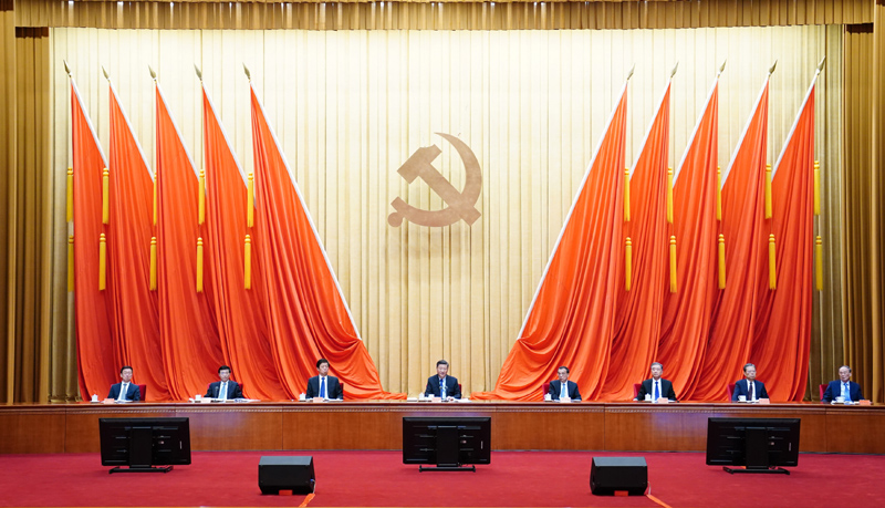2月20日,党史学习教育动员大会在北京召开。中共中央总书记、国家主席、中央军委主席习近平出席会议并发表太阳成集团tyc234cc讲话。新华社记者 翟健岚 摄